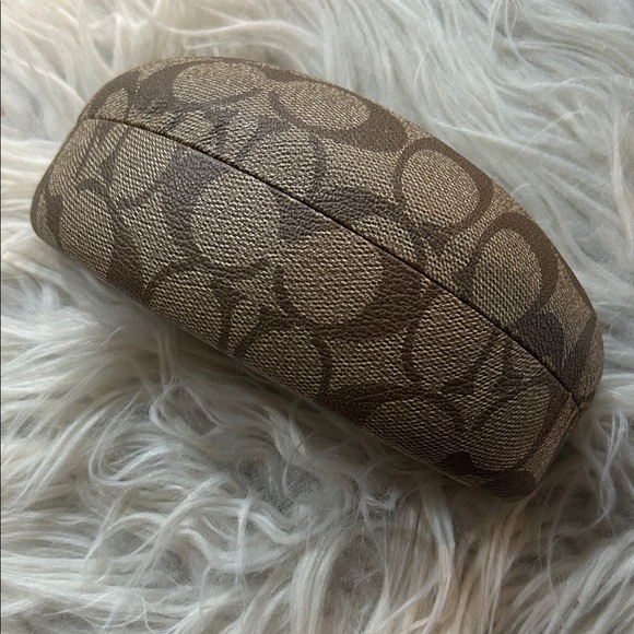 Coach Sunglasses case Khaki & Tan Hard Shell - Picture 2 of 13